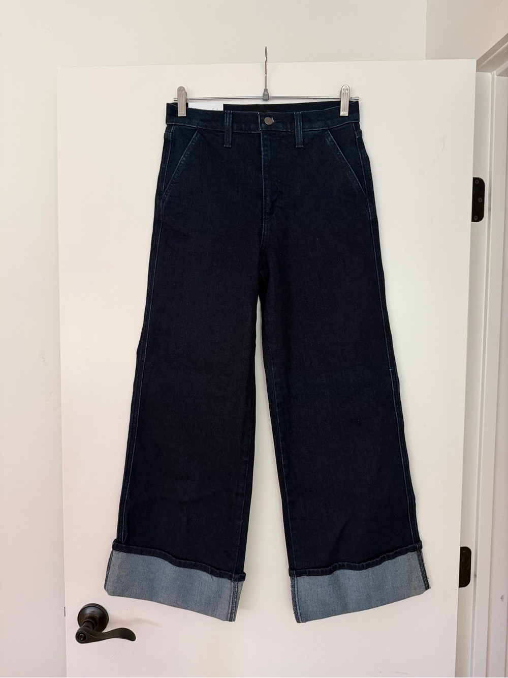 Joes Jeans The Trixie Trouser Wide-Leg Dark Blue Cuffed Jeans